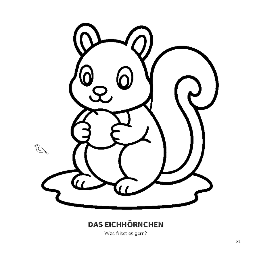 Ausmalbild Eichhörnchen