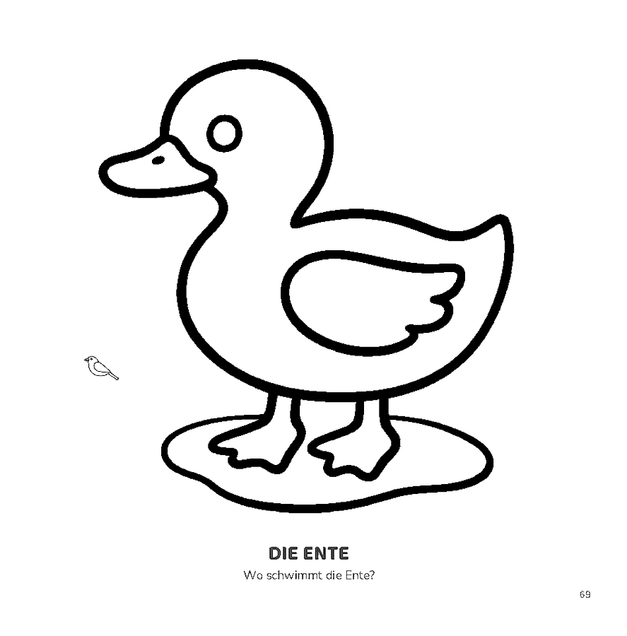Ausmalbild Ente
