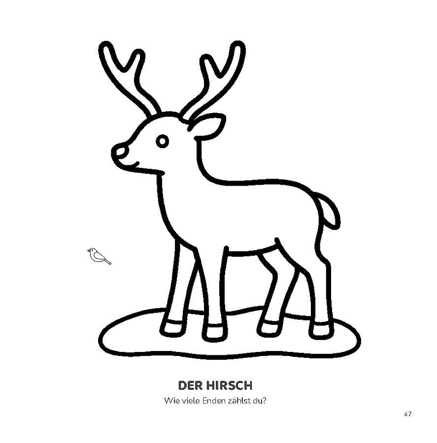 Ausmalbild Hirsch