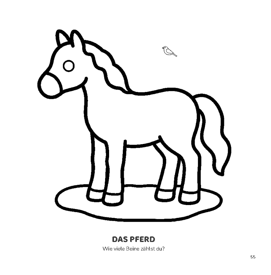 Ausmalbild Pferd