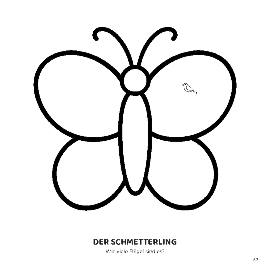 Ausmalbild Schmetterling