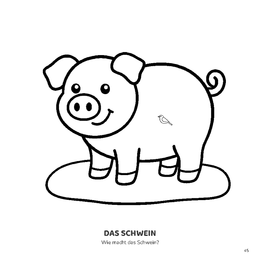 Ausmalbild Schwein