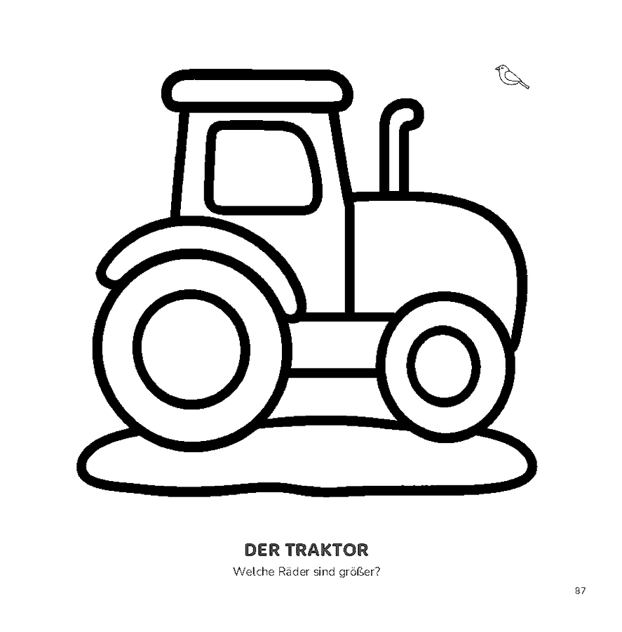 Ausmalbild Traktor