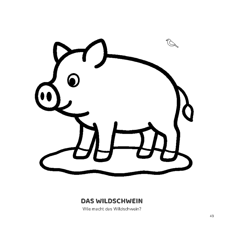 Ausmalbild Wildschwein